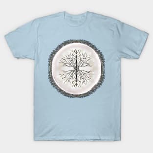 Tree of Life Moon with Rainbow Static T-Shirt